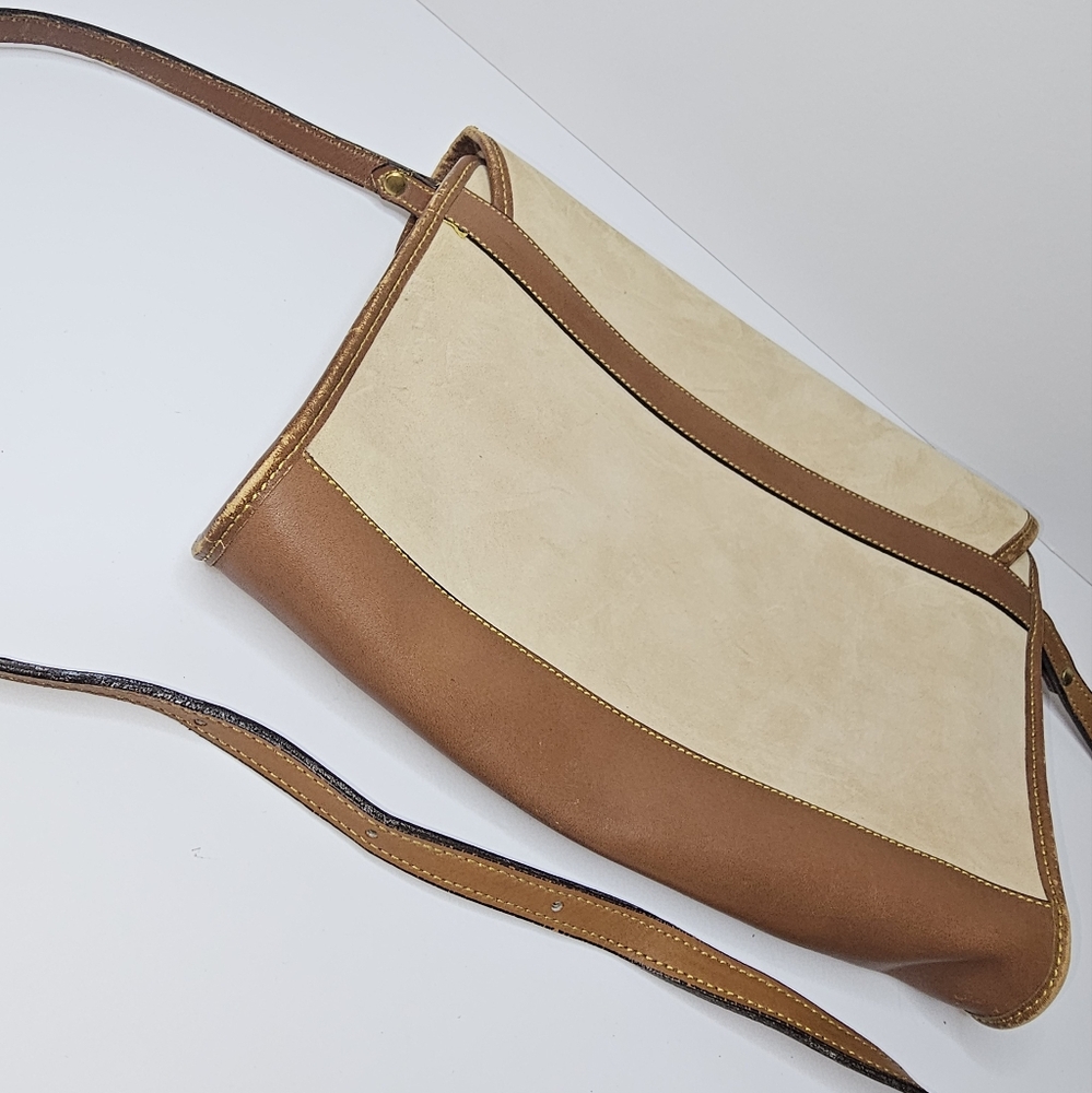 VTG Harness Elegant Tan and Cream Shoulder Bag - Picture 14 of 16